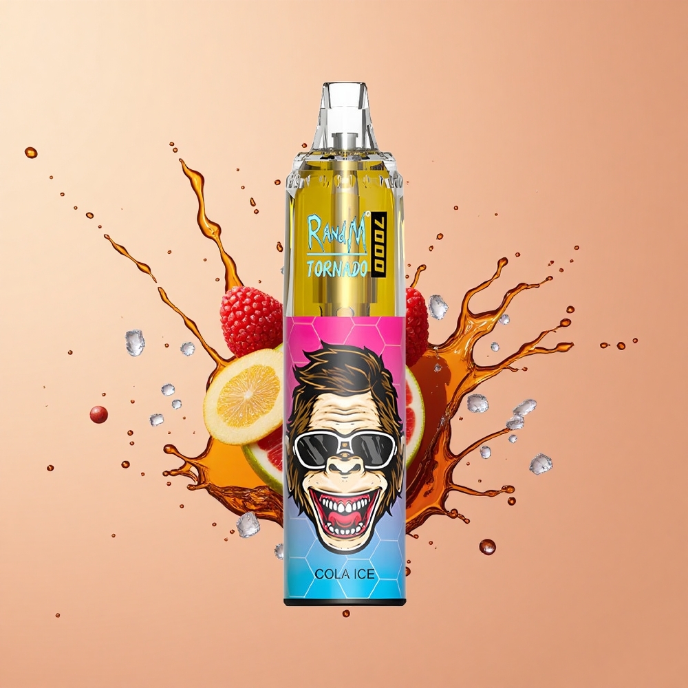 RandM Fumot Tornado 7000 Gelo de Cola com Bateria 850 MAH e Bobina Mesh