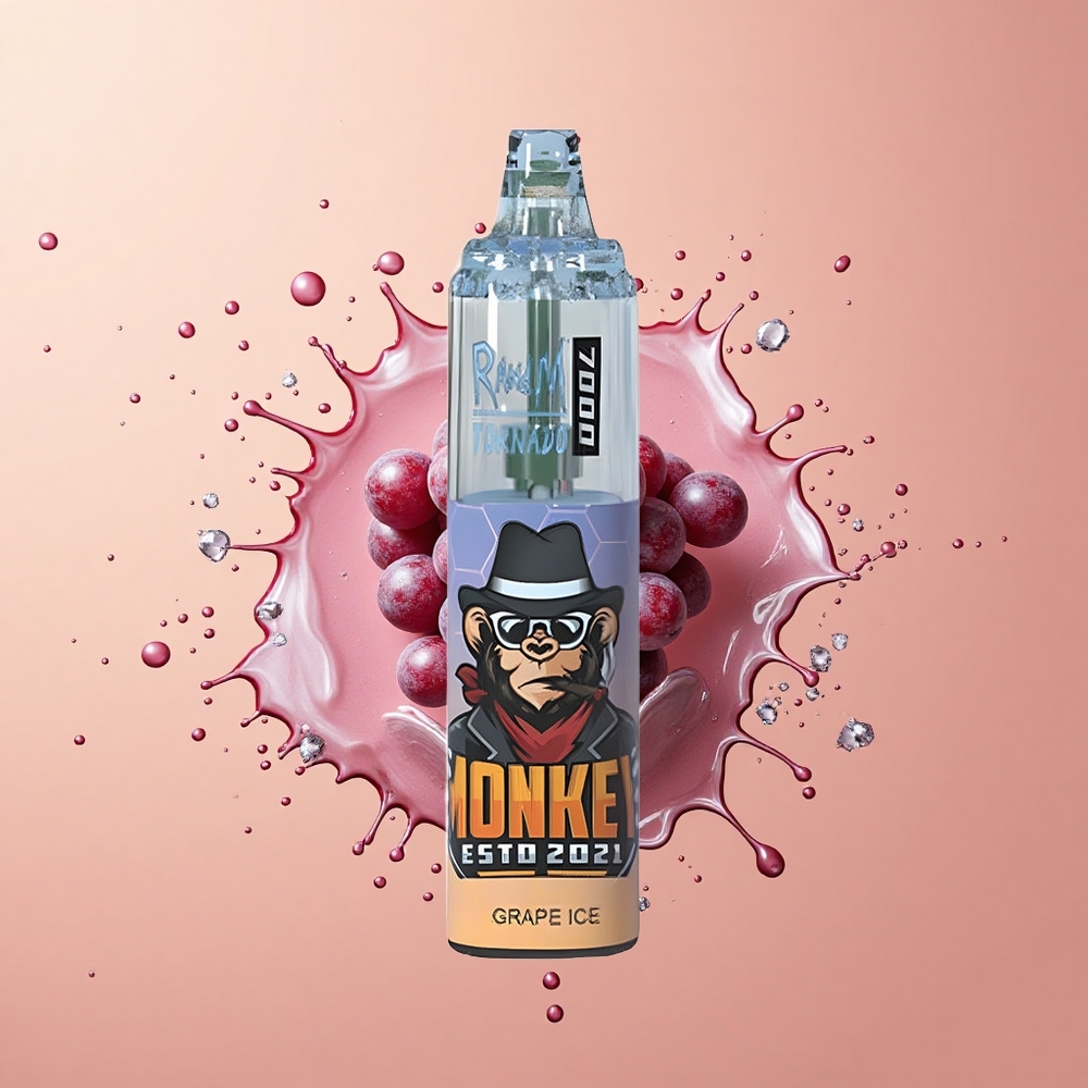 RandM Fumot Tornado 7000 Gelo de Uva com Bateria Recarregável e Coil Mesh