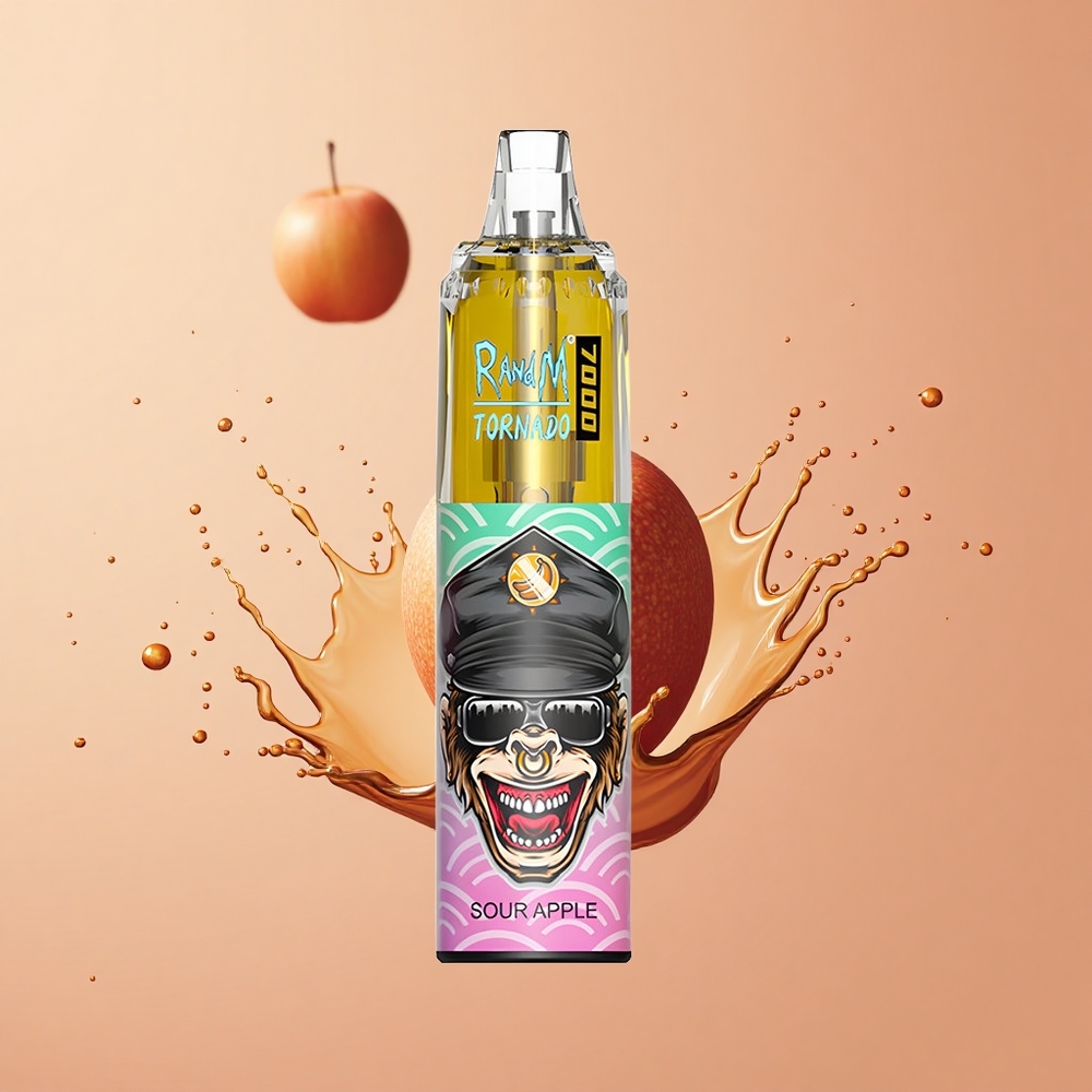 RandM Fumot Tornado 7000 Maçã Azeda com Coil Mesh e Bateria 850 MAH