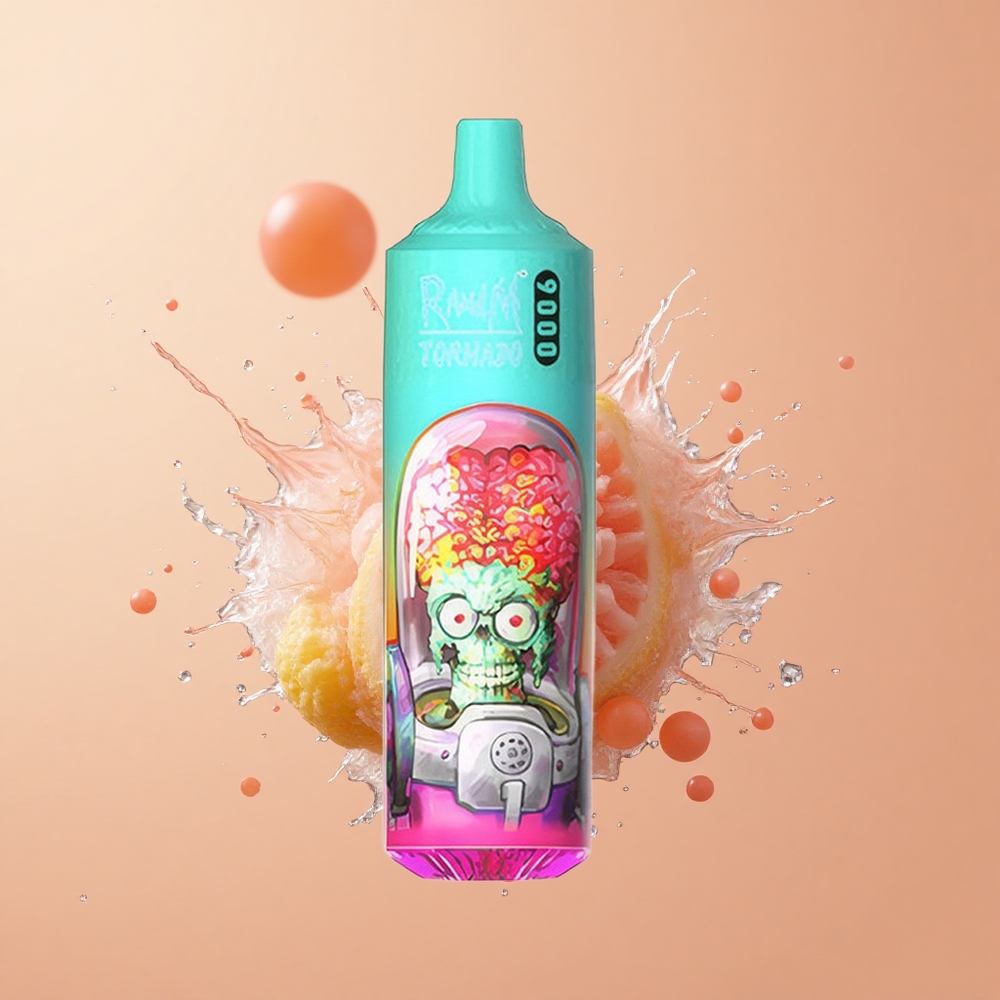 RandM Fumot Tornado 9000 Goiaba Gelo com Bateria Recarregável e Coil Mesh