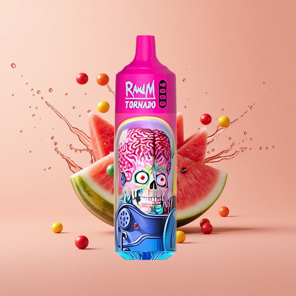RandM Fumot Tornado 9000 Melancia Skittles com 18 mL e Bobina Mesh