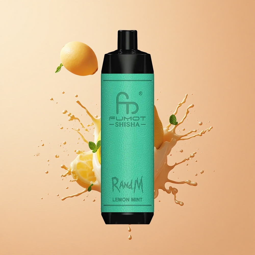 RandM Fumot Shisha 10000 Limão Menta com Indicador LED e Bobina Mesh 06ohm