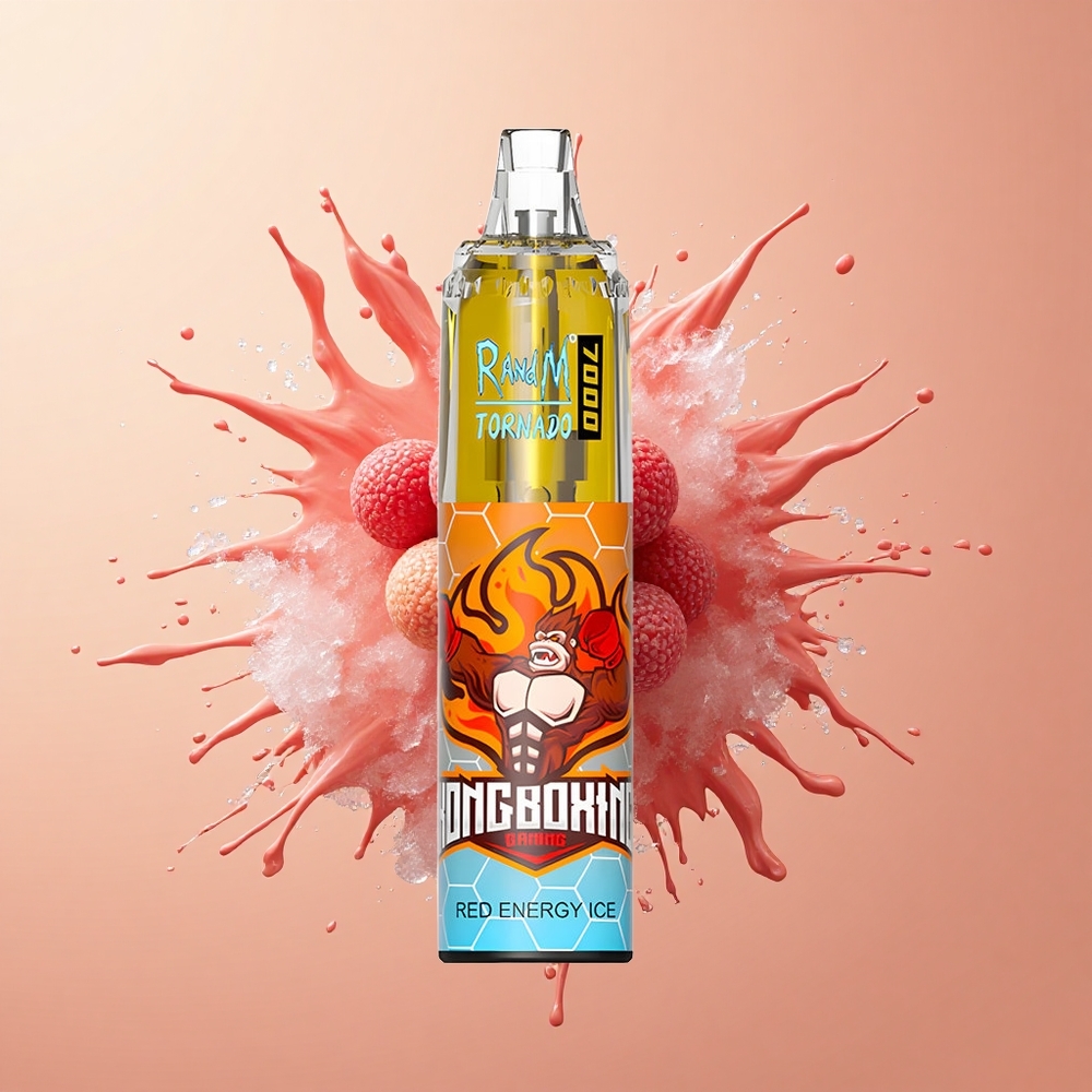 RandM Fumot Tornado 7000 Energia Vermelha Gelo com Bateria 850 MAH e Bobina Mesh