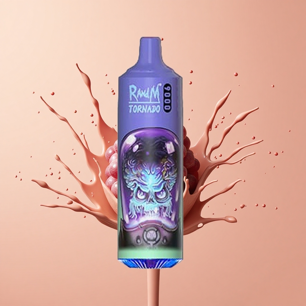 RandM Fumot Tornado 9000 Aloe Uva com Bateria Recarregável e Bobina em Malha