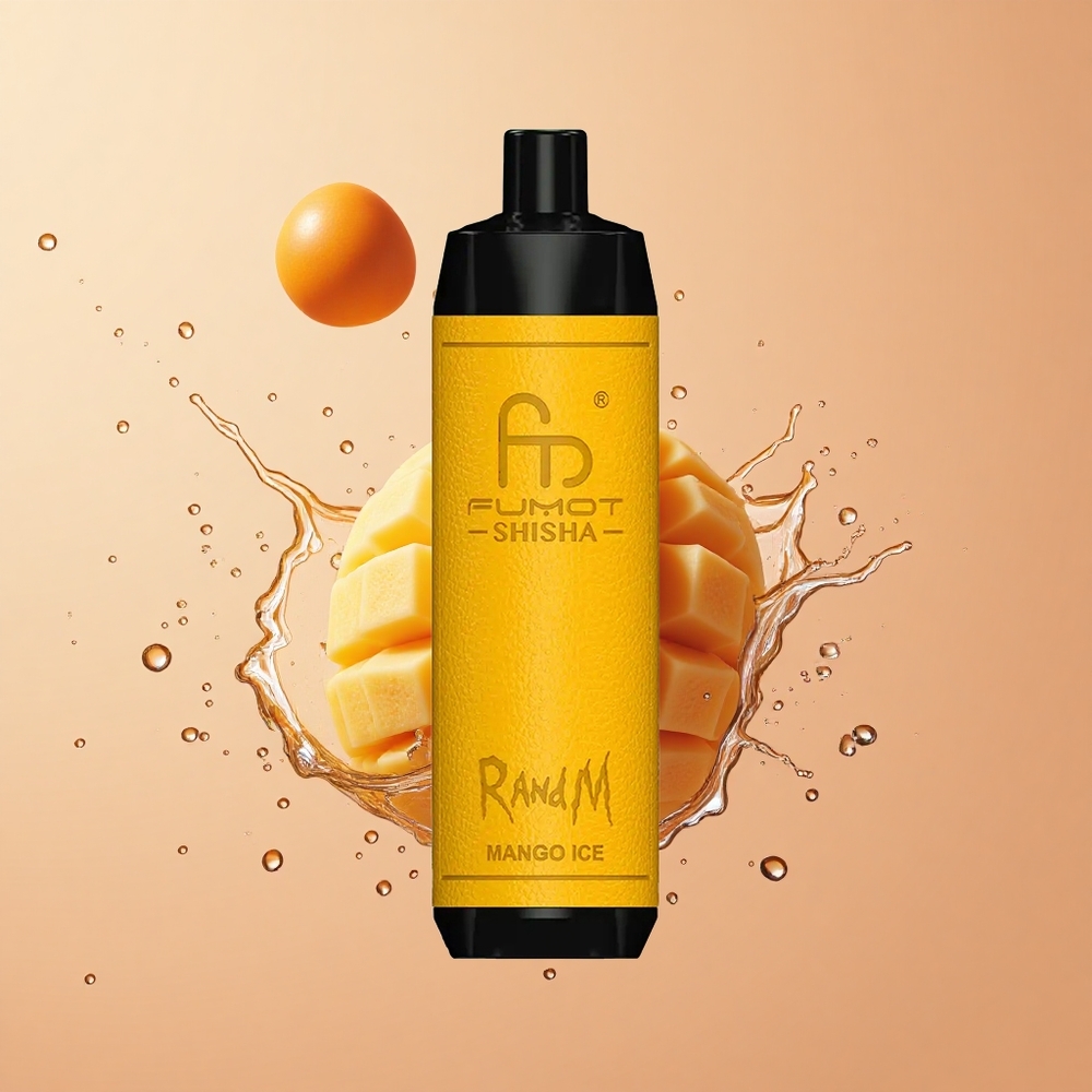 RandM Fumot Shisha 10000 Gelo de Manga com LED e 06ohm
