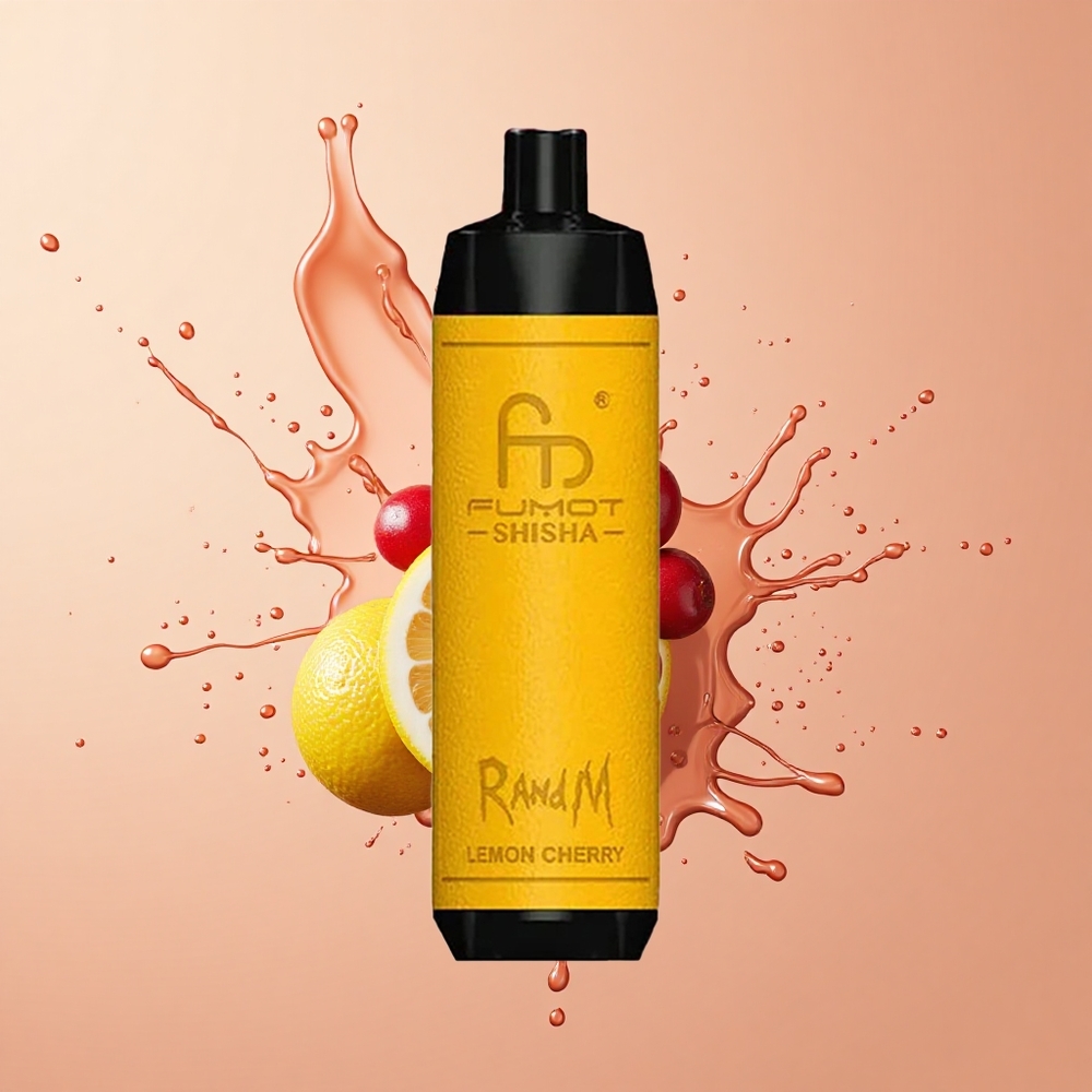 RandM Fumot Shisha 10000 Limão Cereja LED Tipo-C