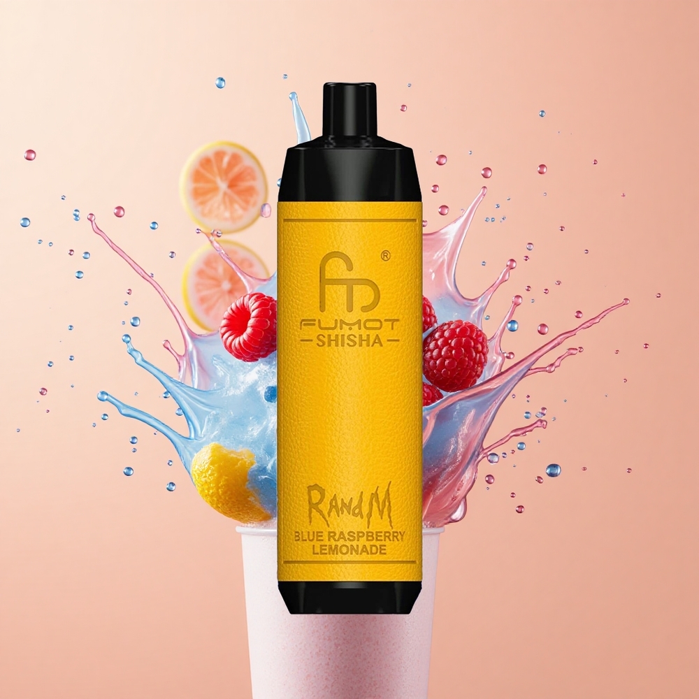 RandM Fumot Shisha 10000 Limão Framboesa Azul com LED e 06ohm