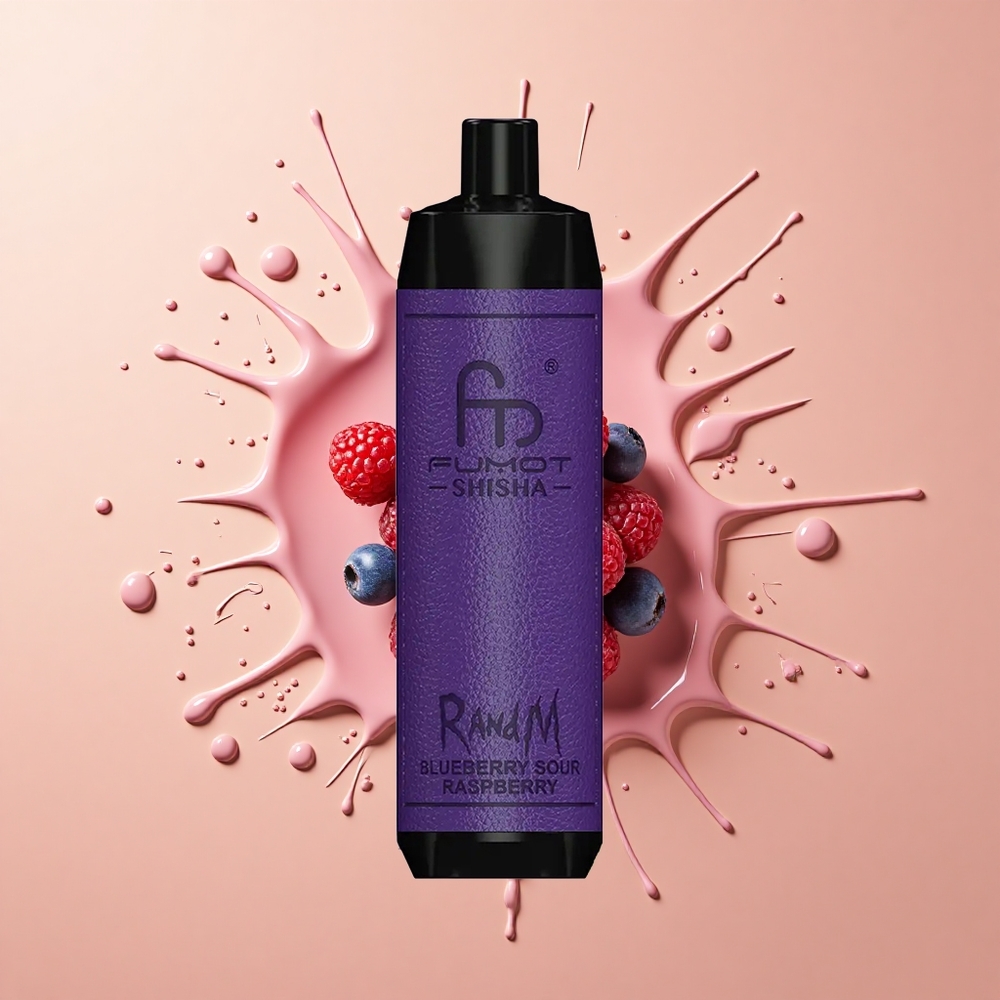 RandM Fumot Shisha 10000 Mirtilo Azedo Framboesa com LED e 06ohm