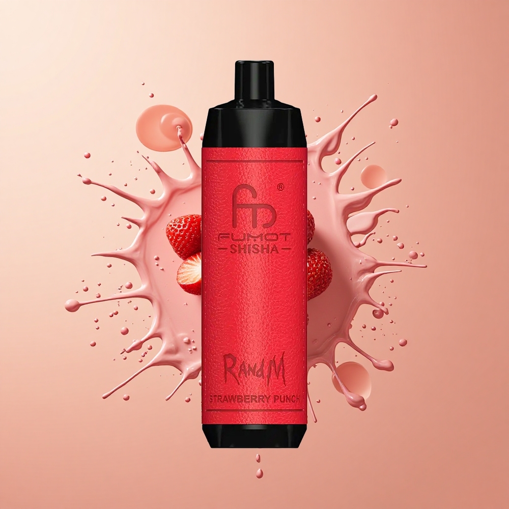 RandM Fumot Shisha 10000 Sabor Morango com LED e 06ohm