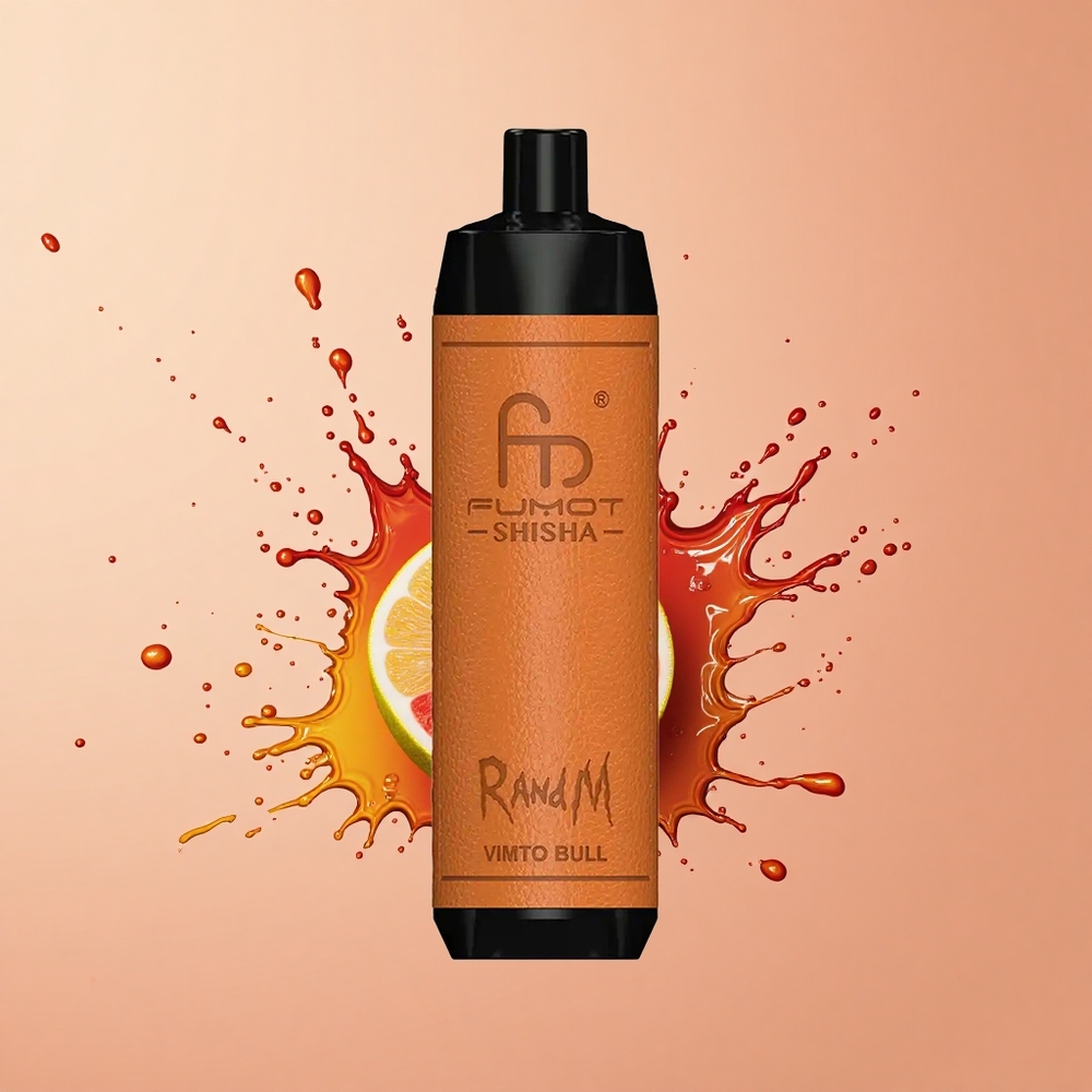 RandM Fumot Shisha 10000 Vimto Touro com LED e Tipo-C