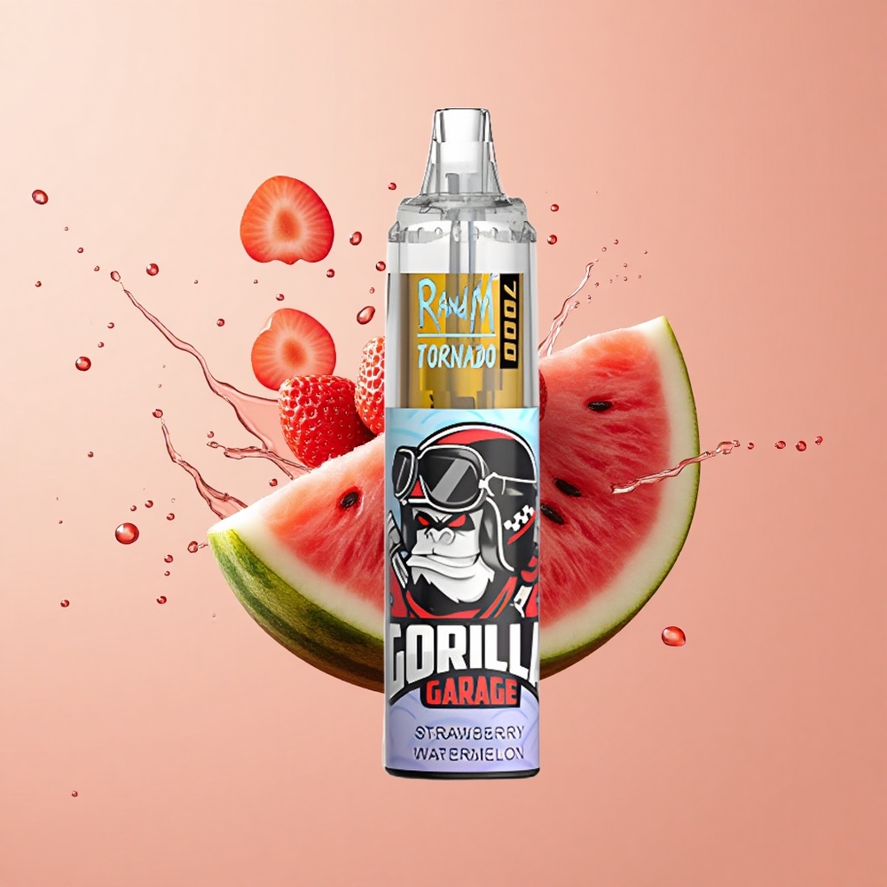 RandM Fumot Tornado 7000 Morango Melancia com Coil Mesh e Porta Type-C