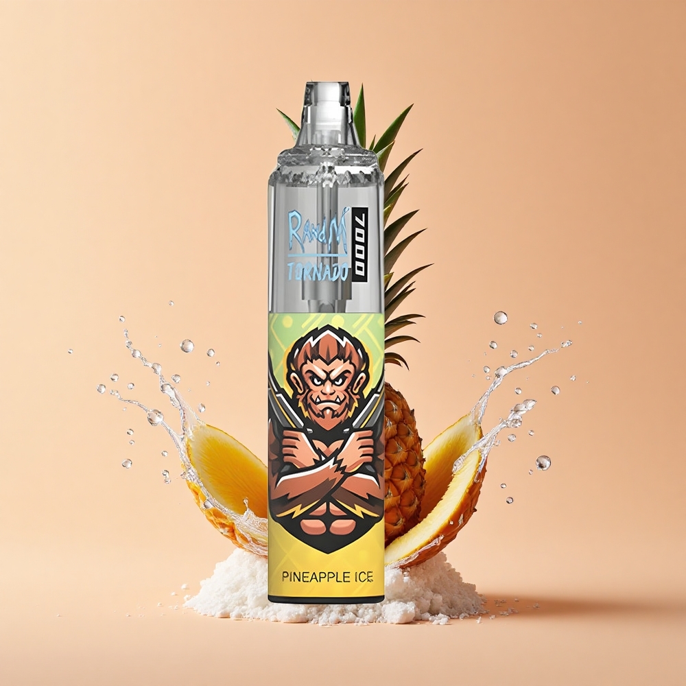 RandM Fumot Tornado 7000 Abacaxi Gelo Tipo-C Malha Ajustável