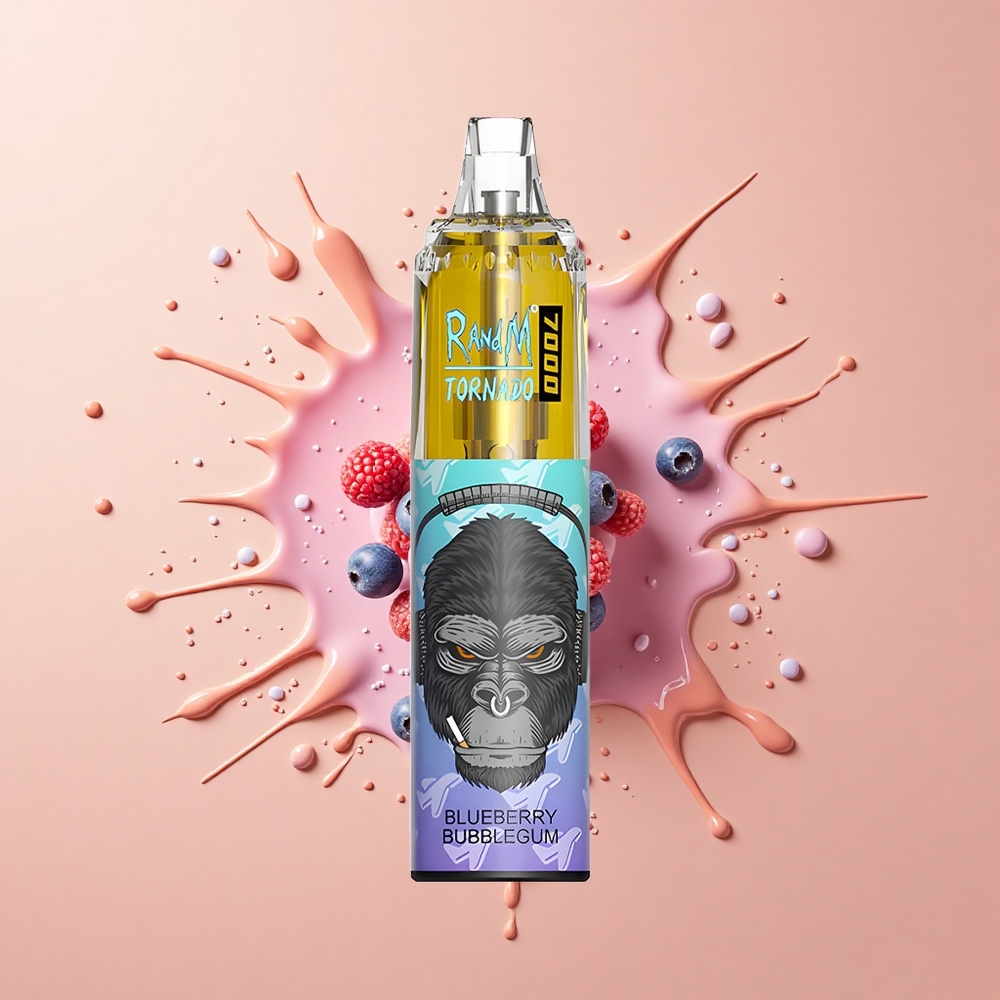 RandM Fumot Tornado 7000 Chiclete Mirtilo com Coil em Malha e Luz RGB