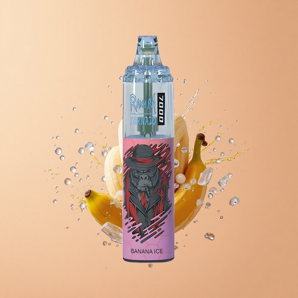 RandM Fumot Tornado 7000 Gelo de Banana com Bateria 850 e Nicotina 5