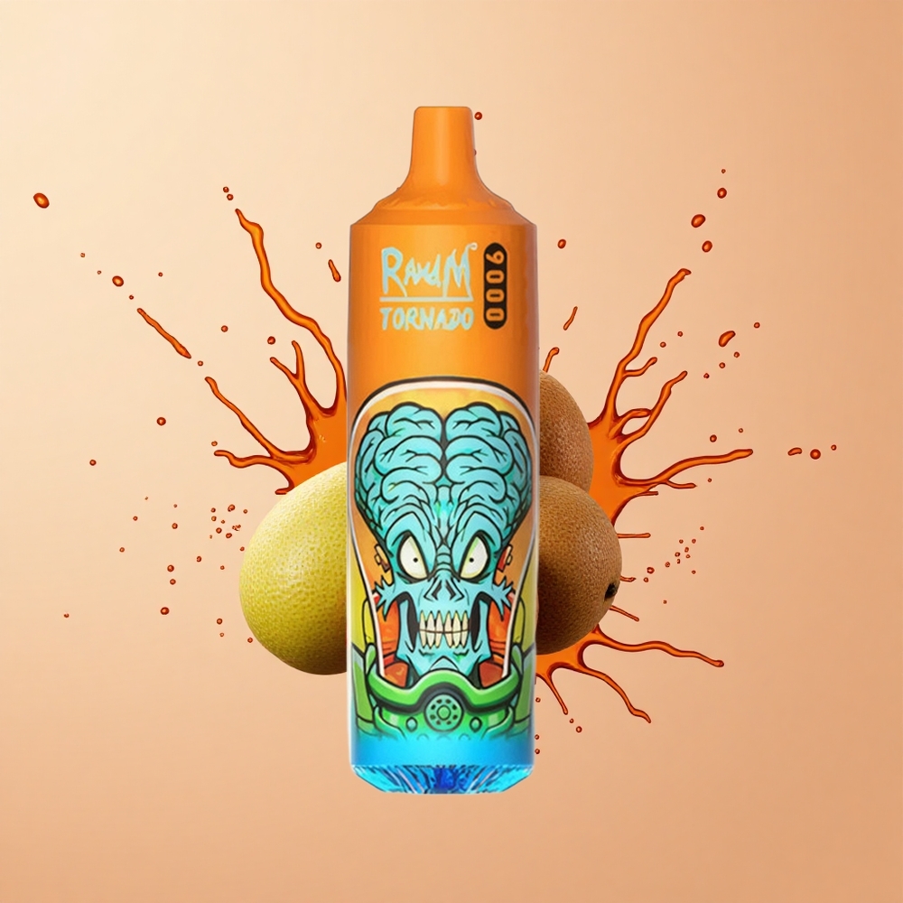 RandM Fumot Tornado 9000 Maracujá Goiaba Kiwi com Bateria Recarregável e Bobina Mesh