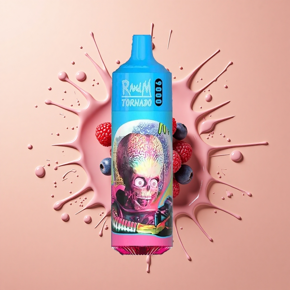 RandM Fumot Tornado 9000 Mirtilo Azedo Framboesa com Capacidade de Bateria Recarregável e Bobina em Malha