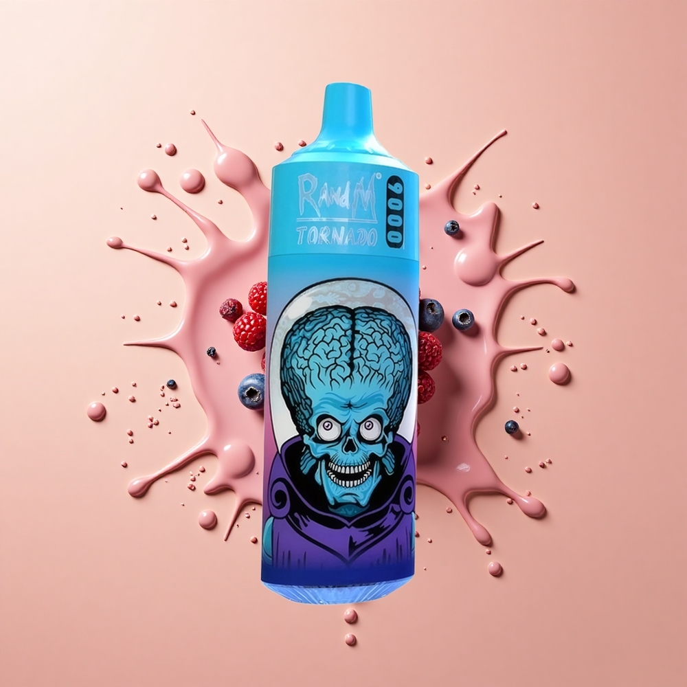 RandM Fumot Tornado 9000 Mirtilo Cereja Cranberry com Bateria Recarregável e Coil Mesh