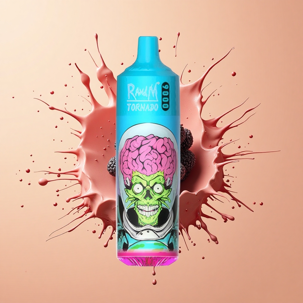 RandM Fumot Tornado 9000 Dragão Negro Gelo com Bateria Recarregável e Sabor Variado