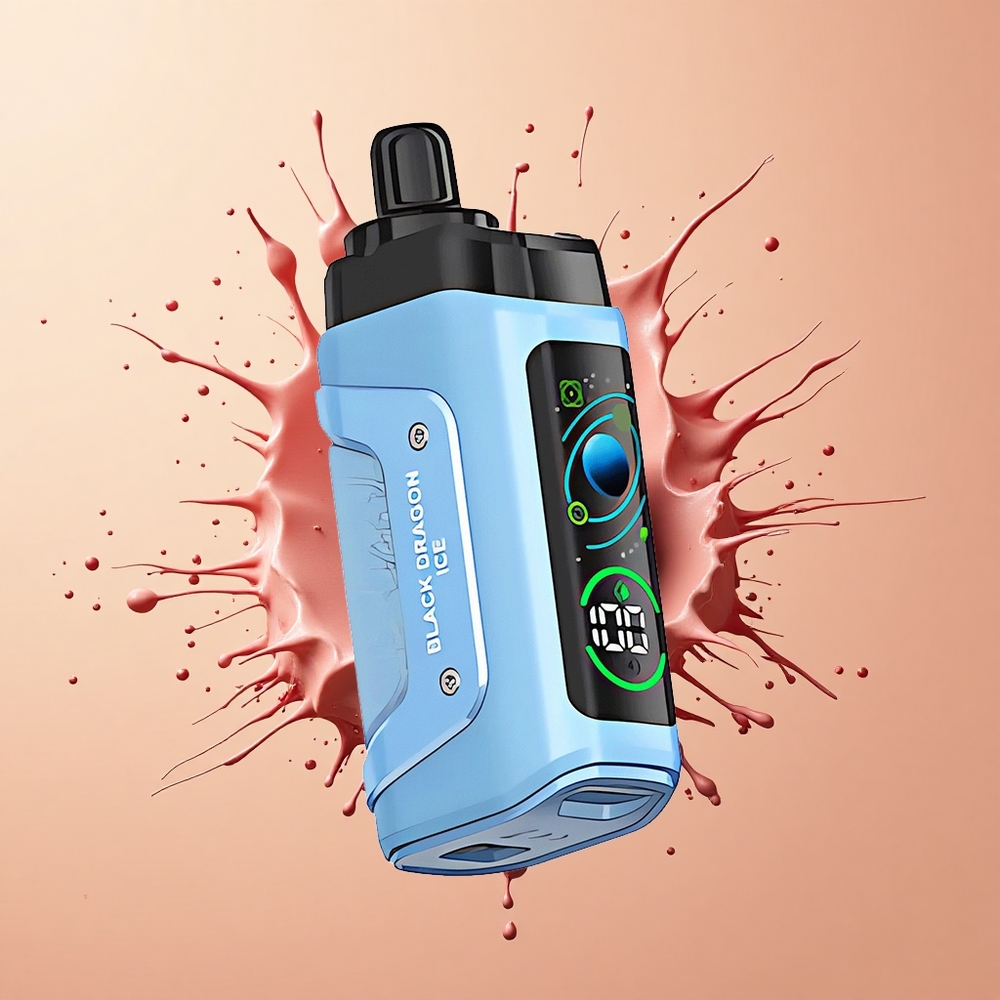 Razz Bar 45000 Gelo do Dragão Negro com Bobina Mesh e Força de Nicotina