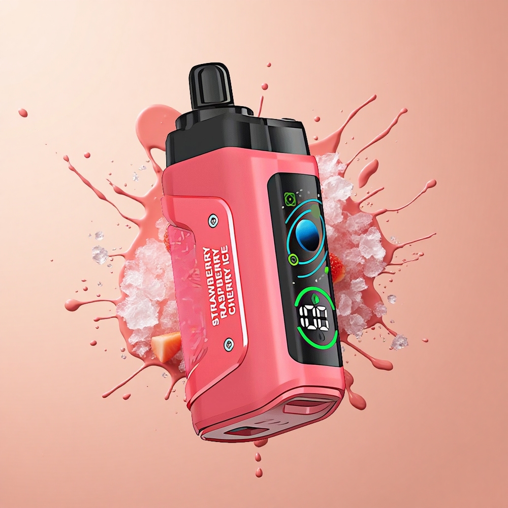 Razz Bar 45000 Morango Cereja Gelo com Coil Mesh e Força de Nicotina