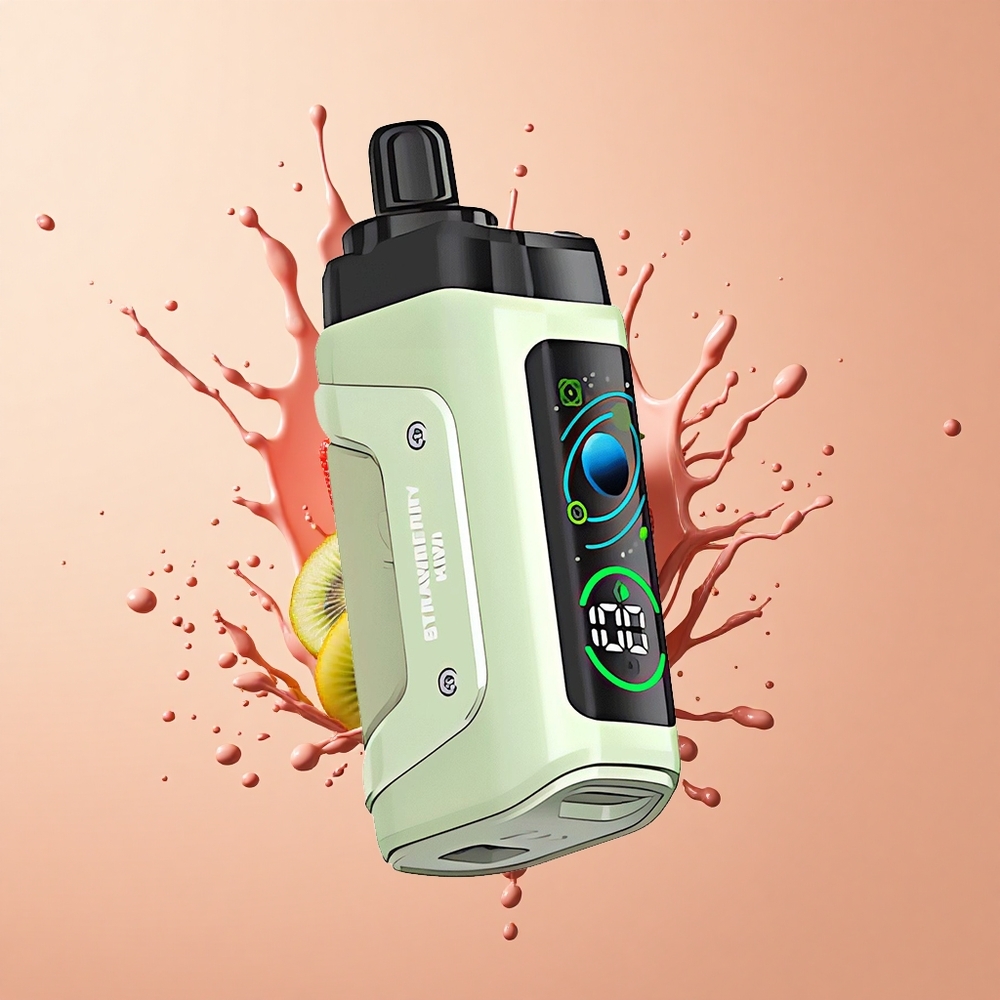 Razz Bar 45000 Morango Kiwi com Coil Mesh e Resistência Ajustável