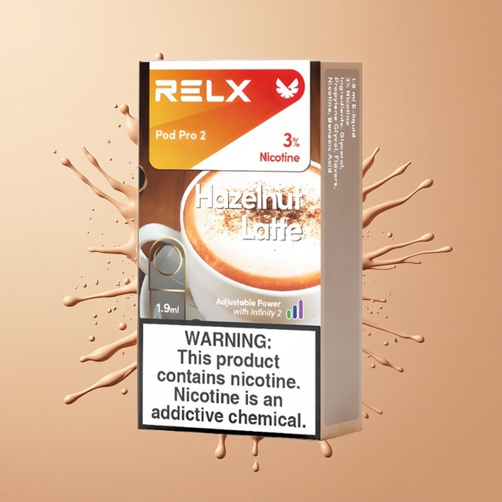 Relx Pod Pro 2 Vape Device Cappuccino de Avelã com 19ml e Modo Suave