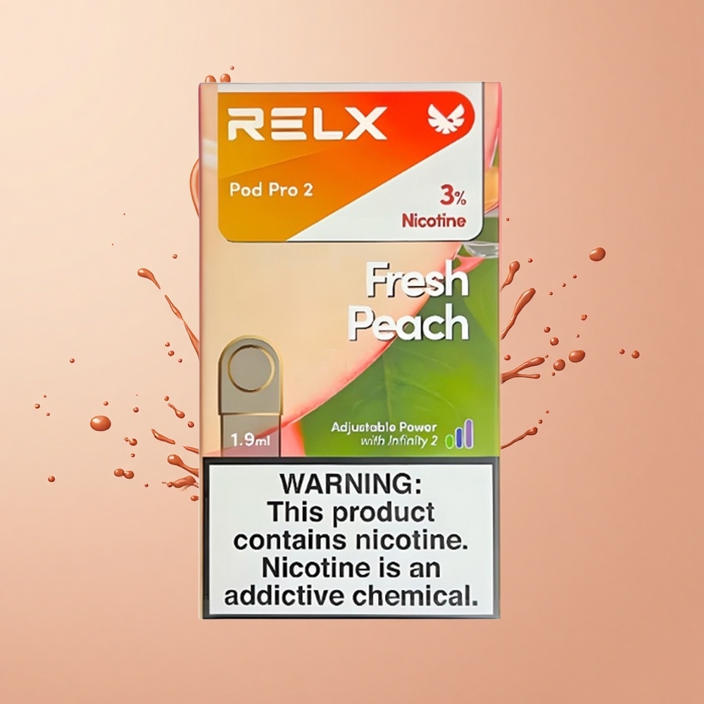 Relx Pod Pro 2 Vape Device Pêssego Fresco com 19ml e 3 Modos de Voltagem